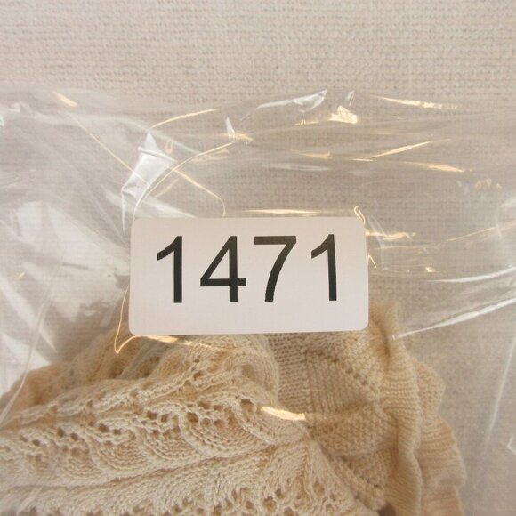 Guess Women's Lace Knit Peasant Top Size M Cream Crochet - Picture 14 of 14